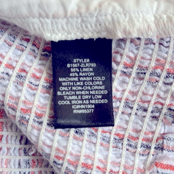 NWT Sanctuary Smocked Linen Top Poofy Sleeves XS - Picture 8 of 10